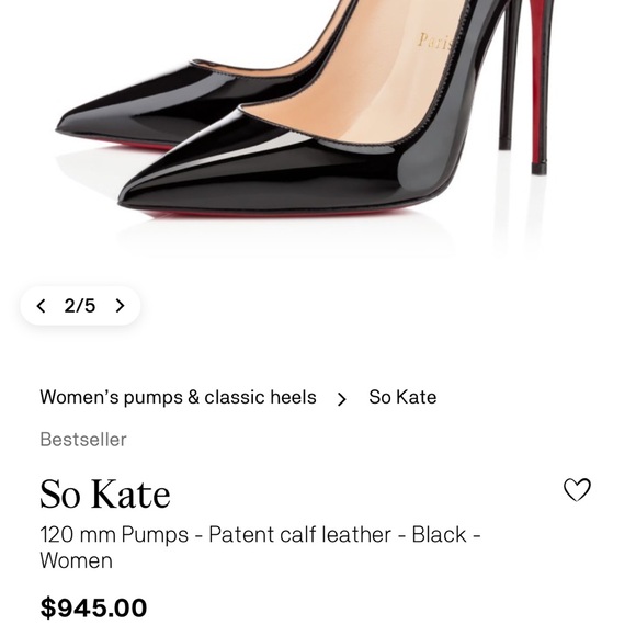 Christian Louboutin Black Patent Leather Heels - Picture 6 of 7